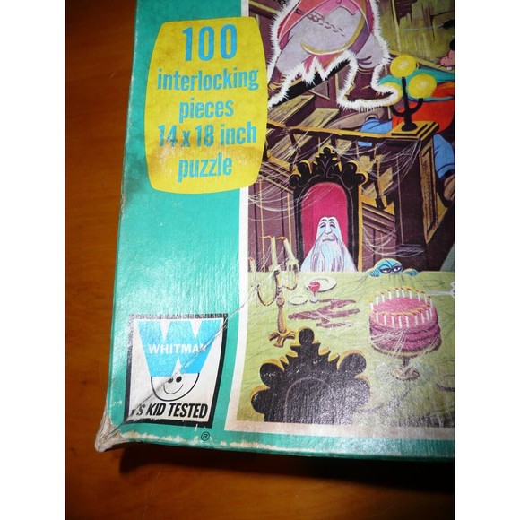 VTG Walt Disney Haunted House At Disneyland Jigsaw Puzzle Complete Mansion RARE - Picture 7 of 16